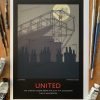 Manchester United Old Trafford Retro Fine Art Print