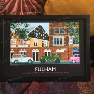 Fulham Craven Cottage Retro Fine Art Print