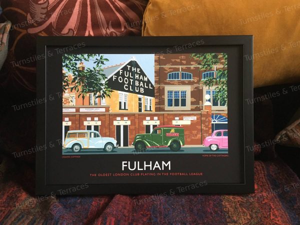 Fulham Craven Cottage Retro Fine Art Print