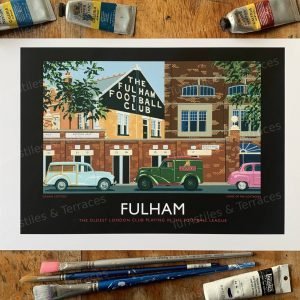 Fulham Craven Cottage Retro Fine Art Print
