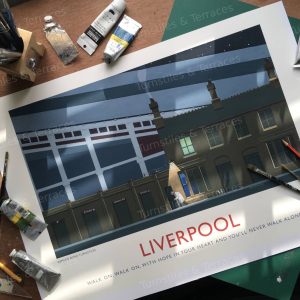 Liverpool Anfield Retro Fine Art Print