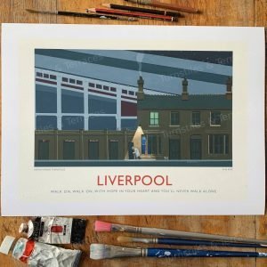 Liverpool Anfield Retro Fine Art Print