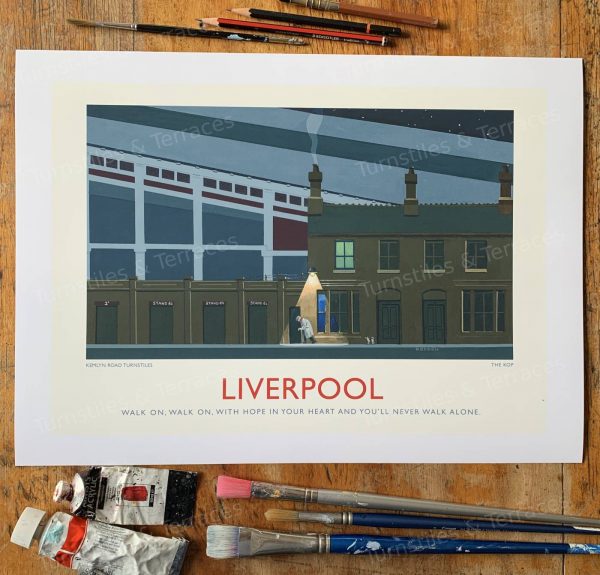 Liverpool Anfield Retro Fine Art Print