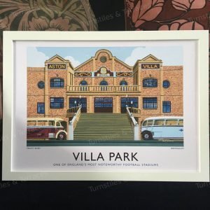Aston Villa, Villa Park, Retro Fine Art Print