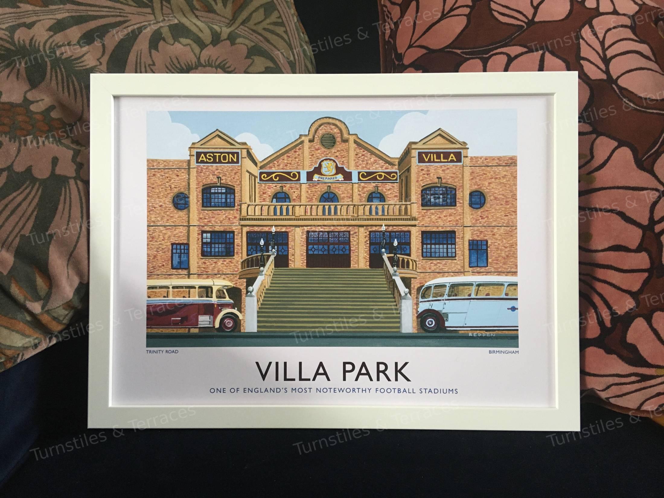 Aston Villa, Villa Park, Retro Fine Art Print