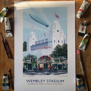 Wembley Retro Fine Art Print