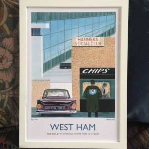 West Ham Upton Park Retro Fine Art Print