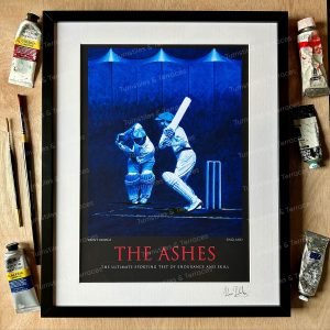 Cricket-The-Ashes-Framed