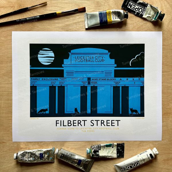 Retro Leicester Filbert Street Fine Art Print
