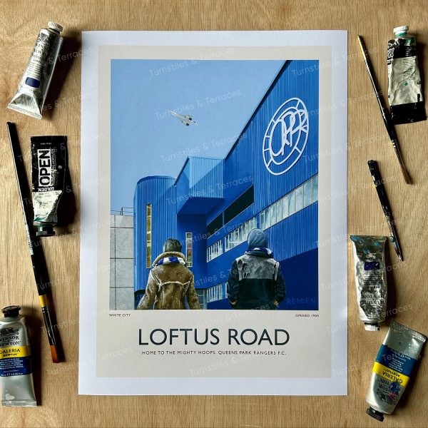 Retro Loftus Road Fine Art Print