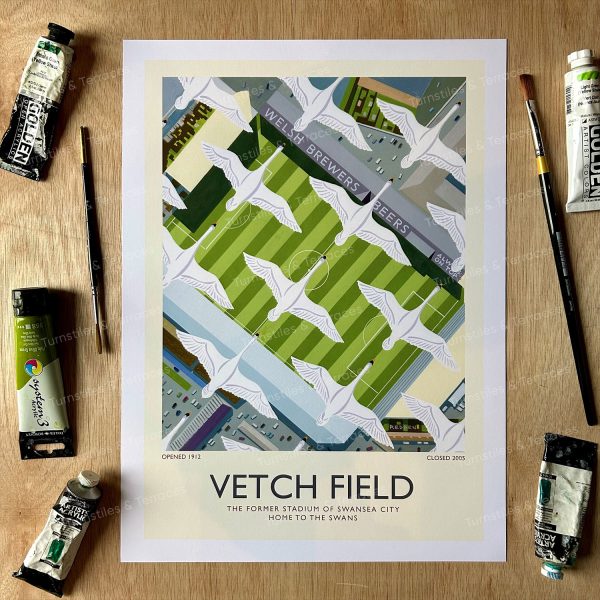 Vetch Field Swansea Fine Art Print